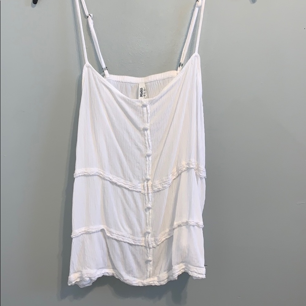 White cropped tank top